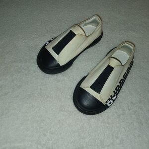 Burberry Black and Cream Kids Sneakers